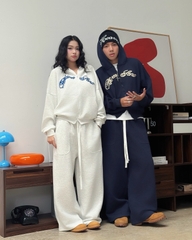 [NEW ARRIVAL] Áo Hoodie Zip Nỉ Ép Hàn Thêu Móc Xích HEAVEN SENT Form Boxy Cánh Dơi Unisex - HS_HD006