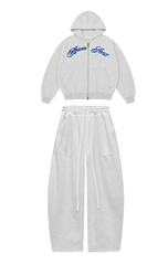 [NEW ARRIVAL] SET Hoodie Zip Ép Hàn 350Gsm PREMIUM Thêu Mắc Xích Heaven Sent - HS_CB002