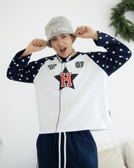 [NEW ARRIVAL] Áo Thun Tay Dài Heaven Sent Star Raglan Long Sleeve Boxy Tee - HS_TS009