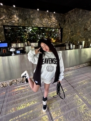 [SVIP] Áo Sweater Form Boxy Thêu Đắp HEAVEN SENT Chất Nỉ Bông - HS_HD001