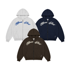 [NEW ARRIVAL] Áo Hoodie Zip Nỉ Ép Hàn Thêu Móc Xích HEAVEN SENT Form Boxy Cánh Dơi Unisex - HS_HD006