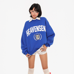 [SVIP] Áo Sweater Form Boxy Thêu Đắp HEAVEN SENT Chất Nỉ Bông - HS_HD001