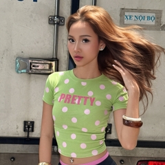 Áo Baby Tee Chấm Bi 