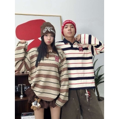 [NEW ARRIVAL]  Áo Thun Polo Sọc Tay Dài Long Sleeve Thêu Logo - HS_TS008