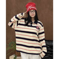 [NEW ARRIVAL]  Áo Thun Polo Sọc Tay Dài Long Sleeve Thêu Logo - HS_TS008