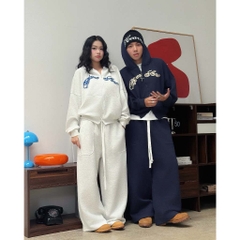 [NEW ARRIVAL] SET Hoodie Zip Ép Hàn 350Gsm PREMIUM Thêu Mắc Xích Heaven Sent - HS_CB002