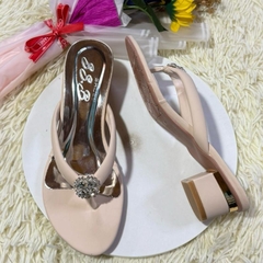 Dép nữ trung niên cao gót quai kẹp mút êm chân si sáp mờ, gót 4cm sang trọng thanh lịch-T40