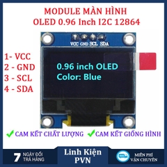 Màn hình hiển thị 128x64 Oled 0.96 Inch giao Tiếp I2C chuyên dụng SSD1315/SSD1306