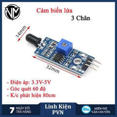 Module cảm biến lửa 3 CHÂN - 4 CHÂN, Mạch cảm biến phát hiện ngọn lửa Flame sensor - Module arduino