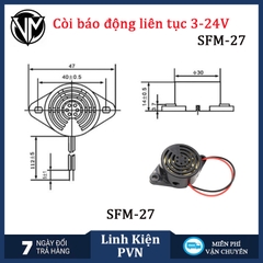 Loa, Còi Báo Động Liên Tục SMF-20B và SMF-27, điện áp 3 - 24VDC