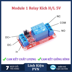 Module Relay 5V 1/ 2/ 4/ 8 kênh có cách ly opto, tùy chọn mức kích High/Low 10A