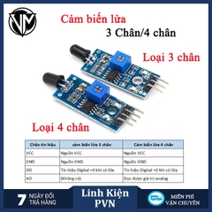 Module cảm biến lửa 3 CHÂN - 4 CHÂN, Mạch cảm biến phát hiện ngọn lửa Flame sensor - Module arduino