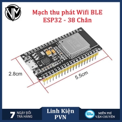 Kit ESP32 38 chân CP2102 Micro USB/TypeC – Mạch Lập Trình IoT WiFi Bluetooth Cho Arduino