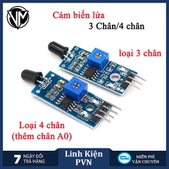 Module cảm biến lửa 3 CHÂN - 4 CHÂN, Mạch cảm biến phát hiện ngọn lửa Flame sensor - Module arduino
