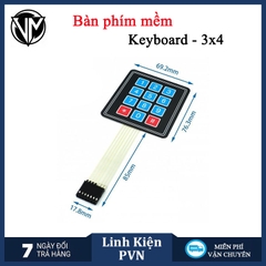 Bàn phím dán Keyboard 1x4, 3x4, 4x4 - Ma trận bàn phím