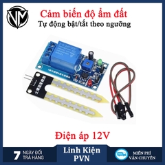 Mô Đun Cảm Biến Độ Ẩm Đất 12V Có Relay Điều Khiển Tự Động