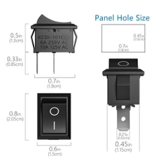 Công tắc bập bênh KCD1 - 101 6A 250V 2P