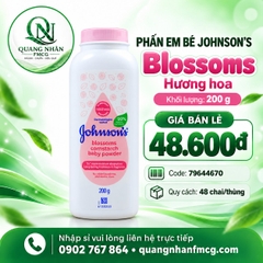 Phấn thơm blossom hương hoa JOHNSON & JOHNSON màu hồng 200g