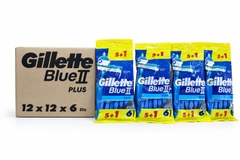 Dao cạo GILLETTE blue ii plus 5+1 6x12(cán xanh)