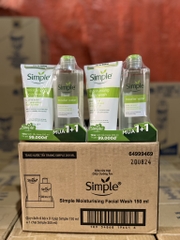 SỮA RỬA MẶT SIMPLE CẤP ẨM 150ML + CHAI NTT SIMPLE 200ML X 6 BỘ