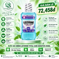 Nước súc miệng LISTERINE Total Care sensitive hơi thở thơm mát chai 250m
