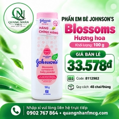Phấn thơm blossom hương hoa JOHNSON & JOHNSON màu hồng 100g