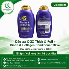 Dầu xả OGX thick & full + biotin & collagen conditioner 385ml