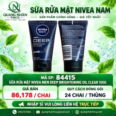 Sữa rửa mặt nam NIVEA Deep whitening CLEAR 100g