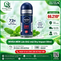 Lăn ngăn mùi nam NIVEA khô thoáng 50ml