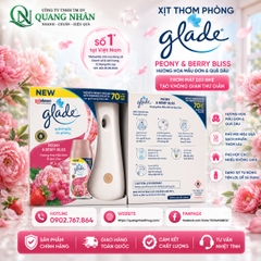 GLADE bo(r+may)xit td o.huong mẫu đơn và quả dâu 252ml)