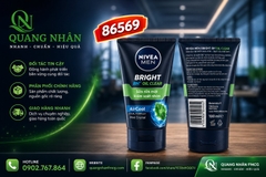 86569 SỮA RỬA MẶT NIVEA NAM BRIGHT 12H OIL CLEAR MUD 100G x 24 CHAI