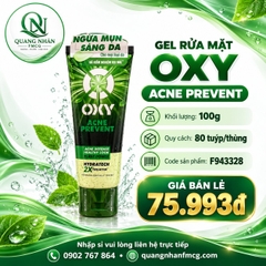 Gel rửa mặt nam OXY acne prevent 100g (xanh lá)