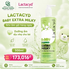 LACTACYD BABY EXTRA MILKY 500ML X 12 CHAI