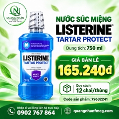 Nước súc miệng LISTERINE tartar protection giảm mảng bám (chai 750ml)