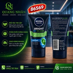 86569 SỮA RỬA MẶT NIVEA NAM BRIGHT 12H OIL CLEAR MUD 100G x 24 CHAI
