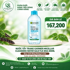NƯỚC TẨY TRANG GARNIER XANH DƯƠNG 400Ml x 6 chai