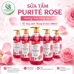 Sữa tắm thiên nhiên PURITE cherry blossom hương hoa hồng 620ml tặng 37% dung tích