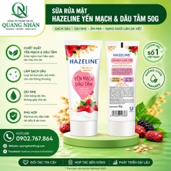 Sữa rửa mặt Hazeline yến mạch & dâu tằm 100g/24 tuýp