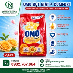 Bột giặt OMO COMFORT tinh dầu thơm nồng nàn 2.6kg