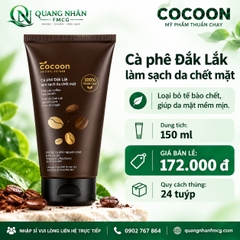 Cà phê đắk lắk làm sạch da chết mặt COCOON 150ml