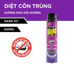 Xịt côn trùng RAID - h.larvender 520ml x 12 chai - dn