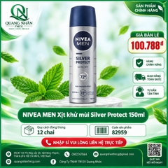 Xịt ngăn mùi NIVEA nam phân tử bạc 150ml