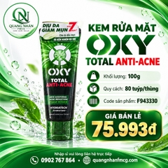 Kem rửa mặt OXY total anti-acne 100g (xanh lá cây)