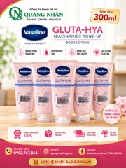 Sữa Dưỡng Thể VASELINE Gluta-Hya Tone Up 4X 300ml x 12tuýp