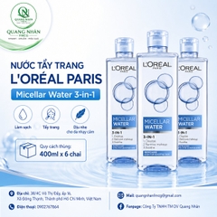 L'OREAL PARIS nước tẩy trang làm sạch - tươi mát da 400ml