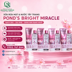 Sữa rửa mặt sáng da Pond's 100g + Tặng nước tẩy trang Pond 100ml x 24 bộ