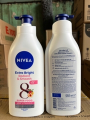 Sữa Dưỡng Thể NIVEA 8 Super Foods Dưỡng Sáng Da | Mịn Da (550 ml) - 98924