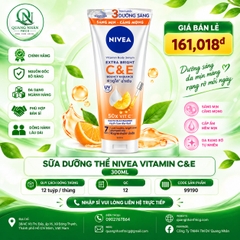 Sữa dưỡng thể NIVEA vitamin c&e sáng mịn da sau 7 ngày 300ml (cam)