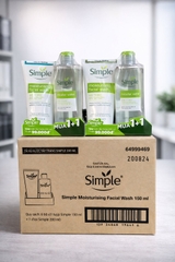 SỮA RỬA MẶT SIMPLE CẤP ẨM 150ML + CHAI NTT SIMPLE 200ML X 6 BỘ