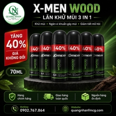 Lăn khử mùi XMEN wood 50ml + 40% (70ml)